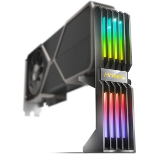 Antec AT-GPUH-ARGB-BK ARGB Aluminum GPU Holder