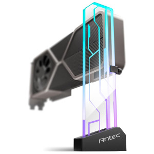 Antec AT-GPUH-ARGB-TG-BK ARGB Tempered Glass GPU  Bracket