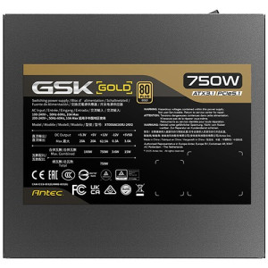 Antec GSK750 V2 ATX 3.1 PCIE 5.1 80+ Gold Full Modular Power Supply 