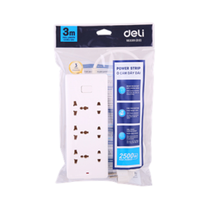 Deli C18339 (03) 6 Port Household Power Strip with Surge Protection