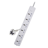 Deli CT705ES 3 Pin 6 Port 3 Meter Power Strip