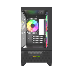 MaxGreen 350 Mid-Tower M-ATX Gaming Case With 3x ARGB Fan