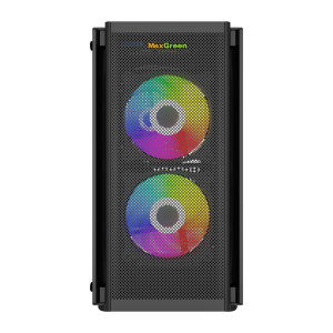 MaxGreen 5510-Mesh Mid-Tower M-ATX Gaming Case with PSU & 3xARGB Fan