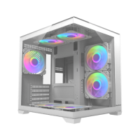 MaxGreen Bright Wave F7 Mid Tower M-ATX Gaming Case With 7x ARGB Fan