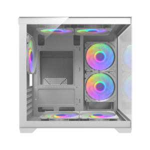 MaxGreen Bright Wave F7 Mid Tower M-ATX Gaming Case With 7x ARGB Fan