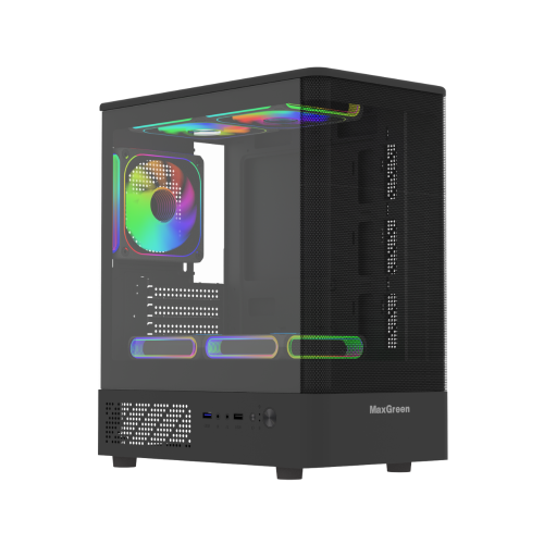 MaxGreen Curve Mesh 311 Mid-Tower M-ATX Gaming Casing MaxGreen Curve Mesh 311 Mid-Tower M-ATX Gaming Casing