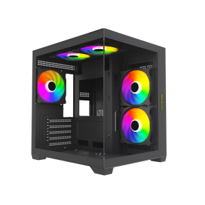 MaxGreen E275-S02 Mid-Tower M-ATX Gaming Case With 5x ARGB Fan