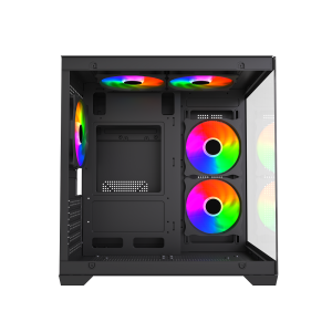 MaxGreen E275-S02 Mid-Tower M-ATX Gaming Case With 5x ARGB Fan