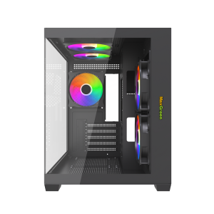 MaxGreen E275-S02 Mid-Tower M-ATX Gaming Case With 5x ARGB Fan