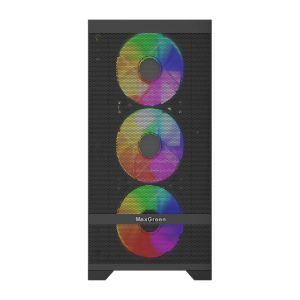 MaxGreen Mesh Pro A10 Mid Tower M-ATX Gaming Case With 4xARGB Fan