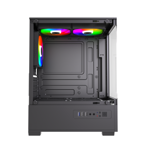 MaxGreen S19001 Mid-Tower M-ATX Gaming Casing With 3x ARGB Fan