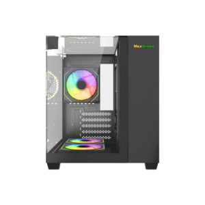 MaxGreen S275-33 Mid-Tower M-ATX Casing With 3x MaxGreen M57 ARGB Fan