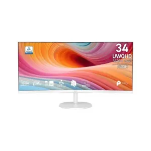 MSI PRO MP341CQW E12 34" 120Hz UWQHD Curved Monitor White