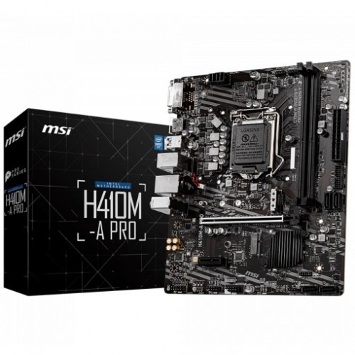 MSI H410M-A PRO Intel 10th Gen Micro-ATX Motherboard MSI H410M-A PRO Intel 10th Gen Micro-ATX Motherboard
