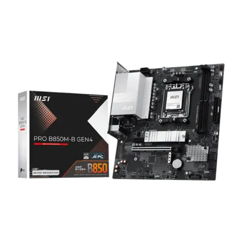 MSI PRO B850M-B GEN4 AM5 mATX Motherboard MSI PRO B850M-B GEN4 AM5 mATX Motherboard