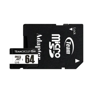 TEAM MICRO SDXC 64GB C10 UHS-I Memory Card with Adapter