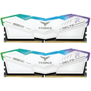 Team Delta RGB 32GB (16x2) DDR5 5200MHz Gaming Desktop RAM White