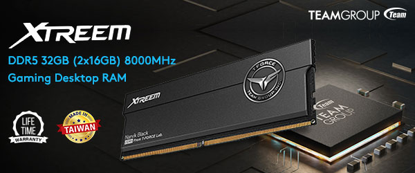 TEAM XTREEM DDR5 32GB (2x16GB) 8000MHz Gaming Desktop RAM